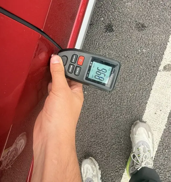 968 µm on a rear door. Factory paint is about 80 to 160 µm., 2017 Honda Vezel