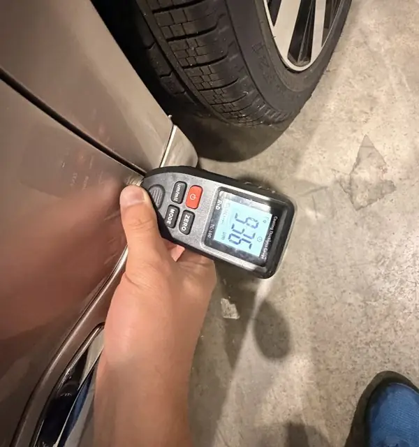 936 µm on the rear door. Factory paint is about 80 to 160 µm., 2023 Volvo XC90