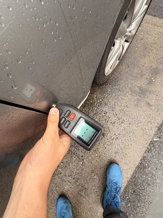 Paint depth reading, 2014 Lexus IS 300h