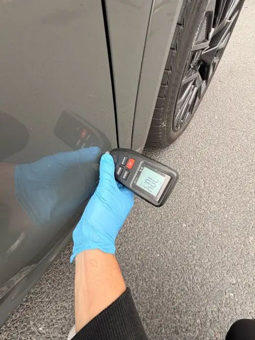Paint depth reading, 2024 Audi Q8 e-tron