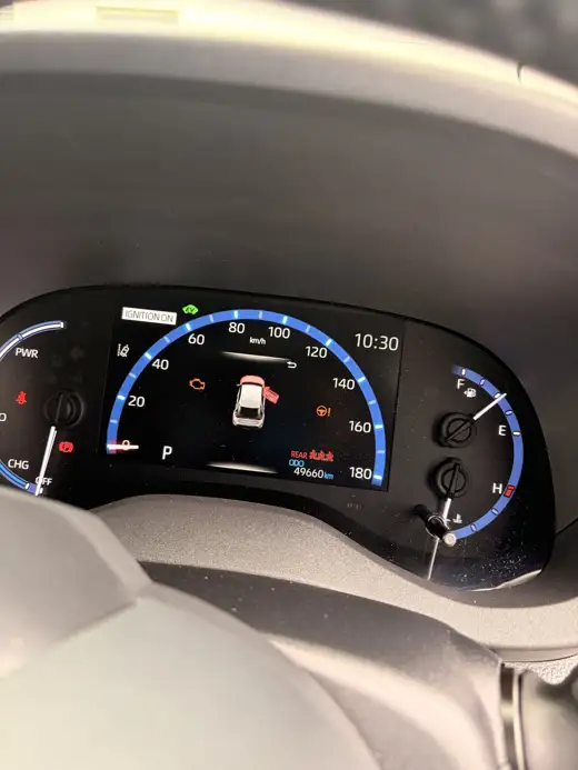 Dashboard on start-up, 2024 Toyota Yaris Cross