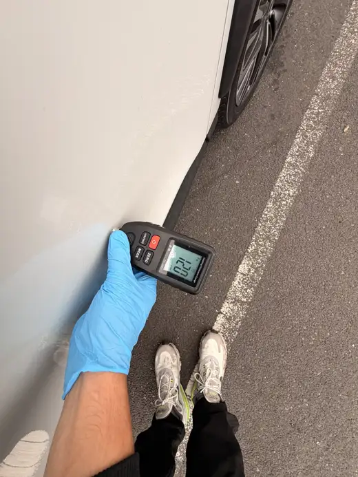 Paint depth reading, 2024 Toyota Yaris Cross