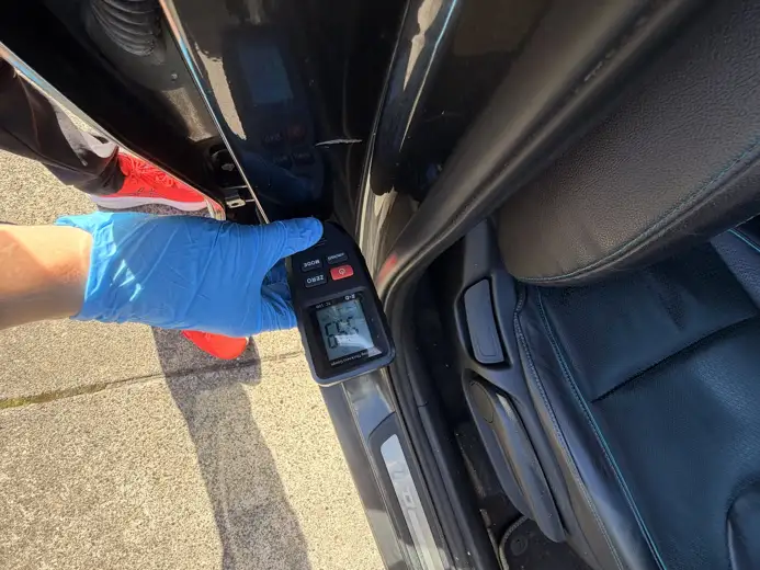 Paint depth reading, 2021 Kia Niro EV