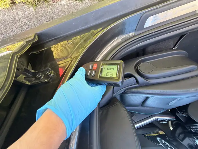 Paint depth reading, 2021 Kia Niro EV