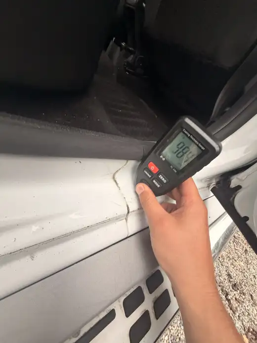 Paint depth reading, 2015 Dacia Duster