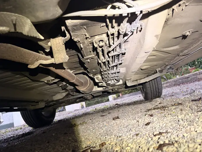 Underneath the car, 2015 Dacia Duster
