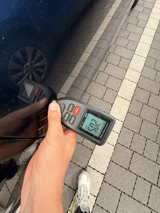 Paint depth reading, 2015 Mazda 3