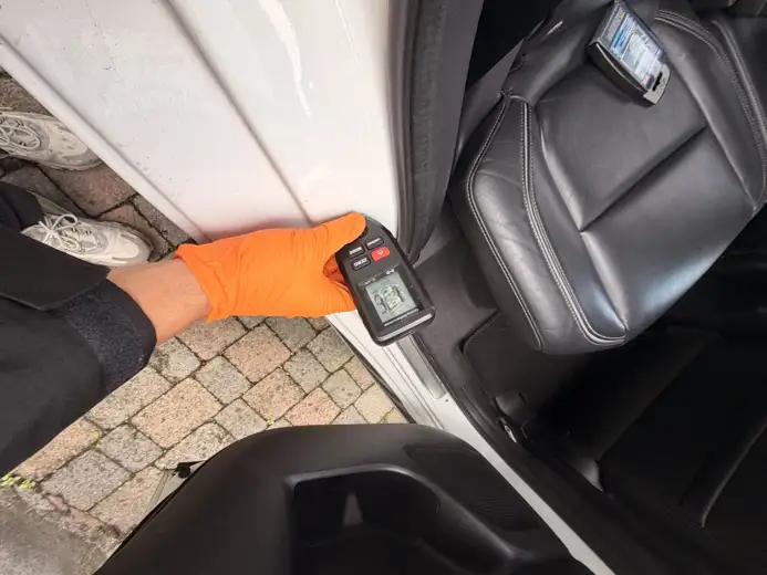Paint depth reading, 2017 Mitsubishi Outlander PHEV
