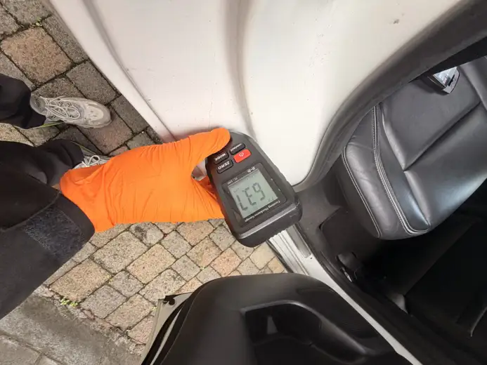 Paint depth reading, 2017 Mitsubishi Outlander PHEV