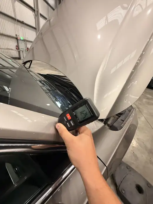 Paint depth reading, 2023 Volvo XC90