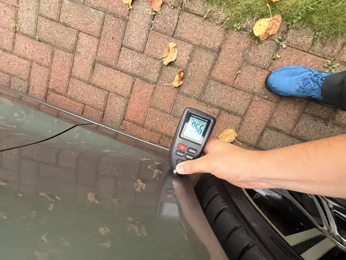Paint depth reading, 2020 Volvo V60