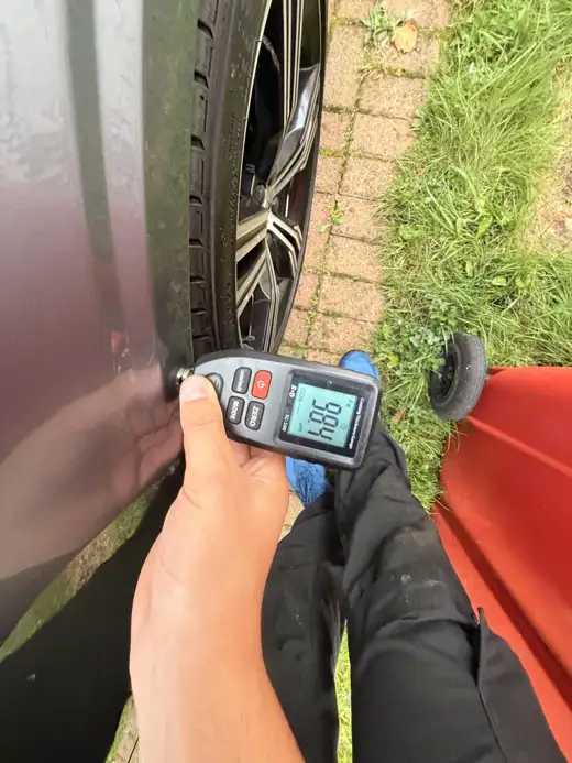 Paint depth reading, 2020 Volvo V60