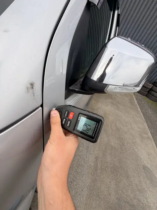 Paint depth reading, 2014 Nissan Navara