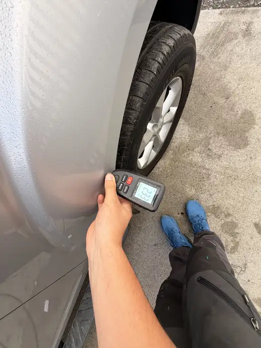 Paint depth reading, 2014 Nissan Navara